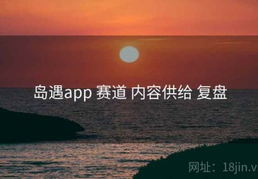 岛遇app 赛道 内容供给 复盘