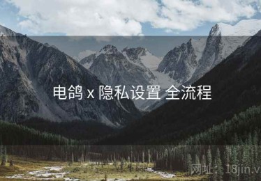 电鸽 x 隐私设置 全流程