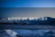 丝瓜视频 诊断 清晰度与缓存
