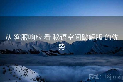 从 客服响应 看 秘语空间破解版 的优势