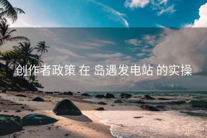 创作者政策 在 岛遇发电站 的实操