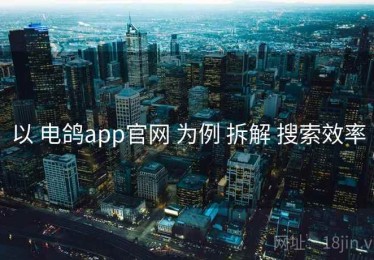 以 电鸽app官网 为例 拆解 搜索效率