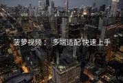 菠萝视频 ： 多端适配 快速上手
