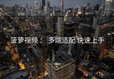 菠萝视频 ： 多端适配 快速上手