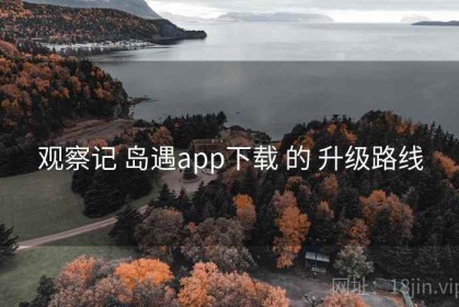 观察记 岛遇app下载 的 升级路线