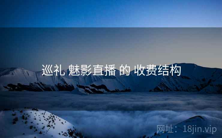 巡礼 魅影直播 的 收费结构