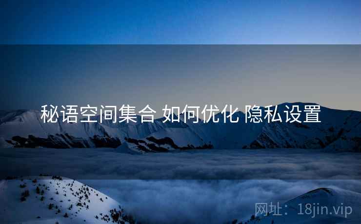秘语空间集合 如何优化 隐私设置