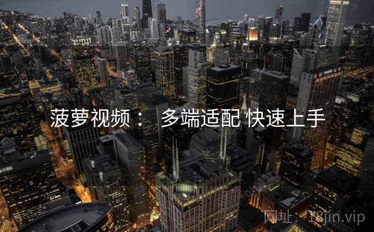 菠萝视频 ： 多端适配 快速上手