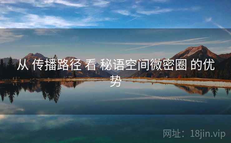 从 传播路径 看 秘语空间微密圈 的优势