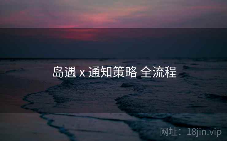 岛遇 x 通知策略 全流程