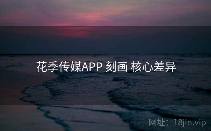 花季传媒APP 刻画 核心差异