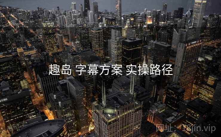 趣岛 字幕方案 实操路径