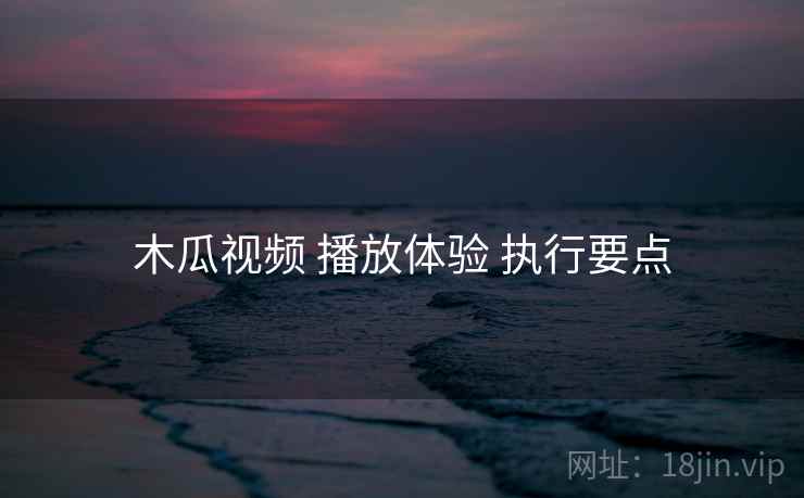 木瓜视频 播放体验 执行要点