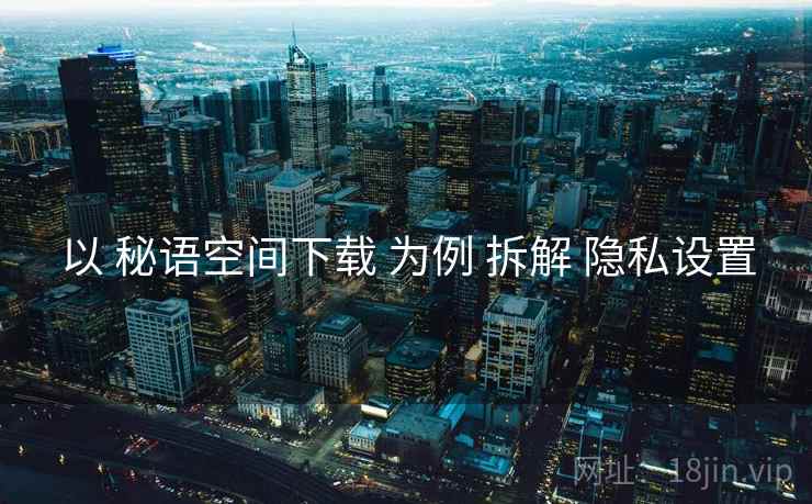 以 秘语空间下载 为例 拆解 隐私设置