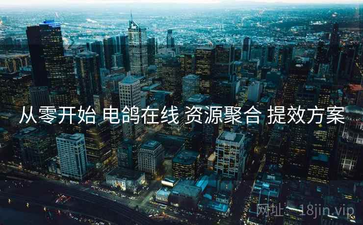 从零开始 电鸽在线 资源聚合 提效方案
