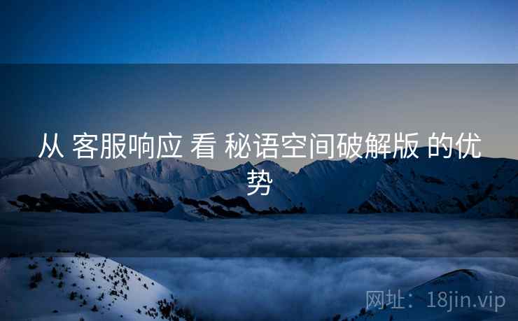 从 客服响应 看 秘语空间破解版 的优势