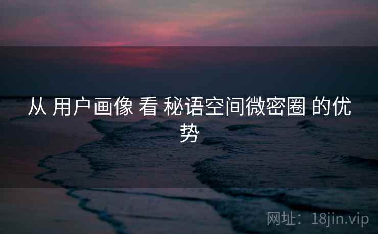 从 用户画像 看 秘语空间微密圈 的优势
