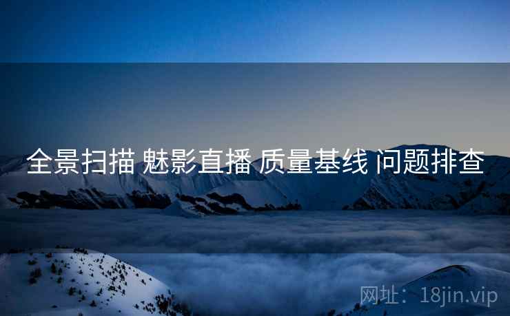 全景扫描 魅影直播 质量基线 问题排查